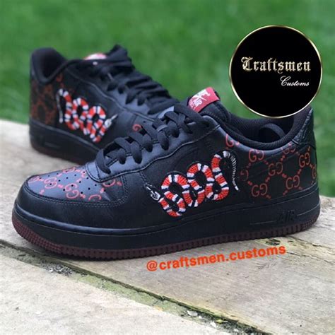 gucci snakes air force 1